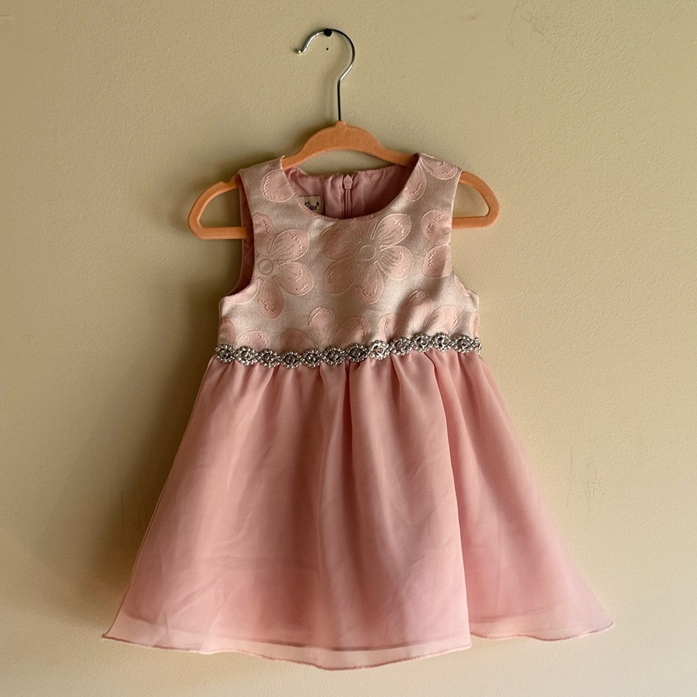 PURPLE ROSE Pink Floral Baby Dress